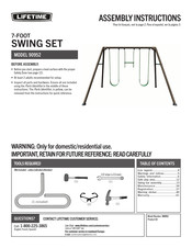 Lifetime 7-FOOT SWING SET 90952 Instrucciones De Montaje