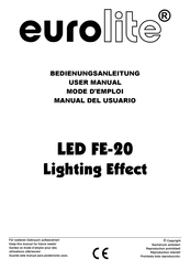 EuroLite LED FE-20 Manual De Instrucciones