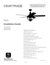 Craftmade Nash NSH56 Guia De Instalacion