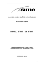 Sime MINI 16 BF ErP Manual De Instrucciones