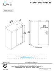 OVE SIDNEY 32 Instrucciones De Instalación