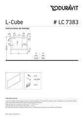 DURAVIT L-Cube LC 7383 Manual De Instrucciones