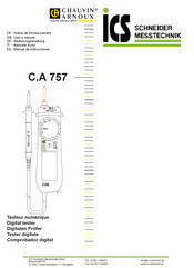 Chauvin Arnoux ICS schneider messtechnik C.A 757 Manual De Instrucciones