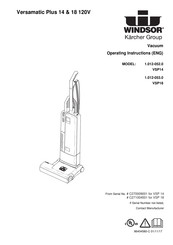 Windsor Versamatic plus VSP18 Instrucciones De Funcionamiento