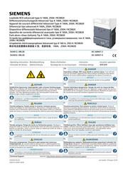 Siemens 3VA922.-0RL30 Manual De Instrucciones