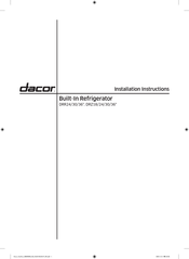Dacor DRZ36980RAP Instrucciones De Instalación