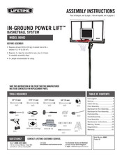 Lifetime IN-GROUND POWER LIFT 90962 Instrucciones De Ensamblaje