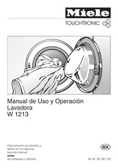 Miele W 1213 Manual De Uso Y Operación