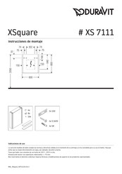 DURAVIT XSquare XS 7111 Instrucciones De Montaje