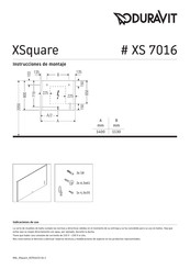 DURAVIT XSquare XS 7016 Instrucciones De Montaje