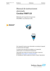 Endress+Hauser Cerabar PMP51B Manual De Instrucciones Abreviado
