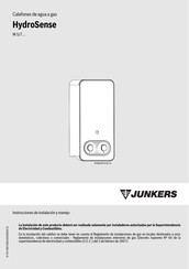 Junkers HydroSense W 7 Serie Instrucciones De Instalación Y Manejo