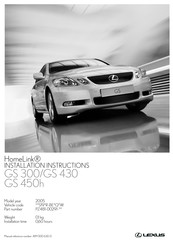 Lexus GS430 Instrucciones De Instalación