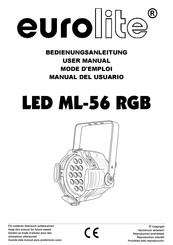 EuroLite LED ML-56 RGB Manual Del Usuario