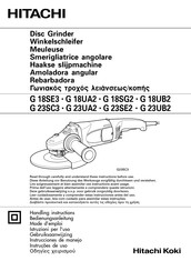 Hitachi G 18SE3 Instrucciones De Manejo