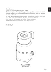 Smeg MFF01WHUS Instrucciones