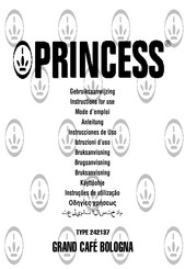 Princess GRAND CAFE BOLOGNA Instrucciones De Uso