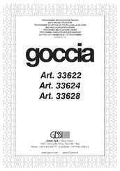 Gessi goccia 33622 Manual Del Usuario