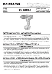 Metabo HPT DS10DFL2 Instrucciones De Seguridad Y Manual De Instrucciones