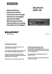 Blaupunkt Stockholm RCM 126 Instrucciones De Montaje