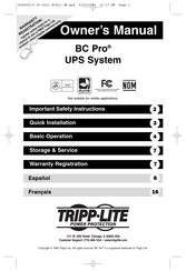 Tripp-Lite BC Pro Serie Manual De Operación