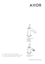 Axor Citterio E 36120 Serie Instrucciones De Montaje / Manejo / Garantía