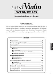 Yamaha Silent Violin SV120 Manual De Instrucciones