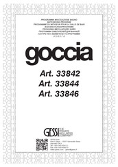 Gessi goccia 33844 Manual Del Usuario