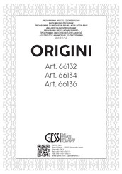 Gessi ORIGINI 66132 Manual Del Usuario