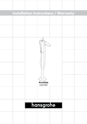 Hansgrohe PuraVida 15473 1 Serie Instrucciones De Instalación/Garantía