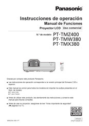 Panasonic PT-TMZ400 Instrucciones De Operación Manual De Funciones