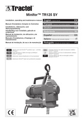 Tractel Minifor TR125 SY Manual De Instalación, De Utilización Y De Mantenimiento