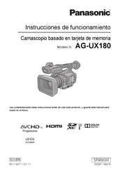 Panasonic AG-UX180 Instrucciones De Funcionamiento