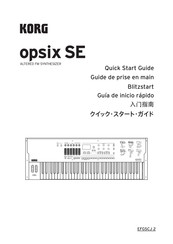 Korg opsix SE Guia De Inicio Rapido