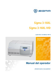 Sigma 3-16KL IVD Manual Del Operador