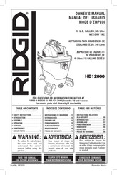 RIDGID HD1200 Manual Del Usuario