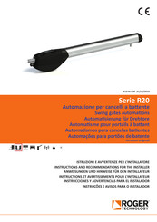 Roger Technology R20/3115 Instrucciones Y Advertencias Para El Instalador