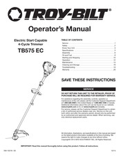 Troy-Bilt TB575 EC Manual Del Operador