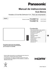 Panasonic TH-65EF1E Manual De Instrucciones