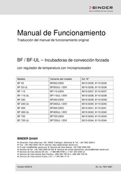 Binder BF720-230V Manual De Funcionamiento