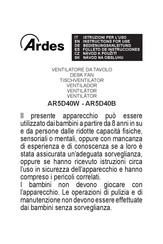 ARDES AR5D40W Folleto De Instrucciones