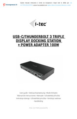 i-tec C31TRIPLEDOCKPDIT Manual De Instrucciones