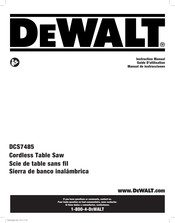 DeWalt DCS7485B Manual De Instrucciones