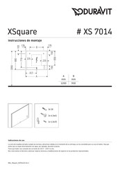 DURAVIT XSquare XS 7014 Instrucciones De Montaje
