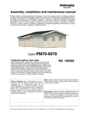 Palmako PM70-6678 Instrucciones De Montaje, Instalación Y Mantenimiento