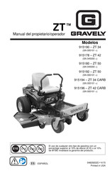 Gravely 915180 Manual Del Propietario - Operador