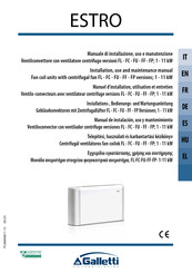 Galletti ESTRO FF Manual De Instalación, Uso Y Mantenimiento