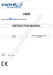 VWR 630-2648 Manual De Instrucciones