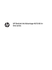 HP DeskJet Ink Advantage 4670  All-in-One Serie Manual Del Usuario