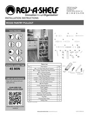 Rev-A-Shelf WOOD PANTRY PULLOUT Instrucciones De Instalación